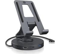 Porta tablet/smartphone ICY BOX ruotabile, con docking station