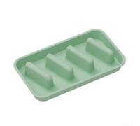 Porta tacos flessibile in silicone con 3 scomparti per una facile esposizione degli alimenti per riunioni di famiglia e celebrazioni (verde)