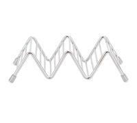 Porta tacos in acciaio inox 304, 4 posti - mantiene i tacos in posizione perfetta, resistente a calore e corrosione, facile da pulire, ideale per casa e ristorante (Griglia 2/3)