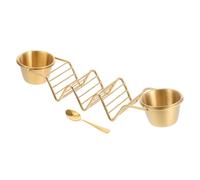 Porta tacos in acciaio inox da 2 pezzi: porta tortilla con doppio piatto per