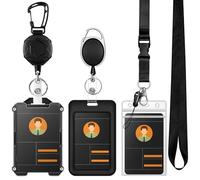 Porta tag tratissimo set di 3 - Clip chiave retrattile durevole |, infermiere, scuole, ospedali, luoghi di lavoro, titolare della carta d'identità riuniti, titolare del badge di sicurezza,