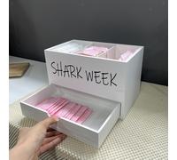 Porta tamponi per bagno decorativo con coperchio, contenitore per oggetti da