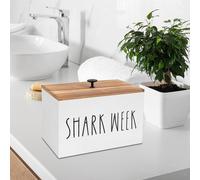 Porta Tamponi per Bagno per Accessori da Bagno Scatola Portaoggetti in Legno