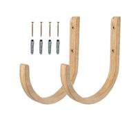 Porta Tappetini da Yoga,2 Pezzi in Legno con Viti | Supporto per Yoga Mat - Per Palestra Domestica Esercizio in Casa Fitness Bande di Resistenza Rulli in Schiuma