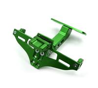 Porta targa Adatto per Yamaha XJ6 XJ6F XJ6N DIVERSION 2009-2014 Supporto per targa posteriore regolabile per moto con luce a LED(Green)