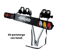 PORTA TARGA CON FANALI PORTABICI GANCIO TRAINO VARAITA
