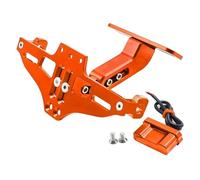 Porta Targa Moto Per X4 NC700 SX VFR 1200/F XL 1000 MSX 125 CB500X CB400 CB1000 Supporto Targa Posteriore Per Moto LED(Arancia)