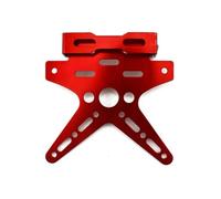 Porta Targa Moto Portatarga Universale Per Moto In Lega Alluminio CNC Regolabile Con Placcatura Galvanica Copertura Numero Telaio(Red)