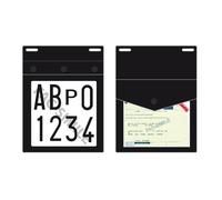 PORTA TARGA DI PROVA AUTO DOPPIA TASCA ASTUCCIO CUSTODIA DOCUMENTI 19907
