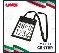 PORTA TARGA PROVA LAMPA A DOPPIA TASCA MOTO AUTO (TARG DOCUMENTI)