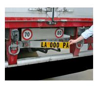 Porta targa ripetitrice in acciaio inox per rimorchi