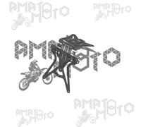 90146 PORTA TARGA PORTATARGA LAMPA AERO-X PER MOTO KAWASAKI ALLUMINIO NERO