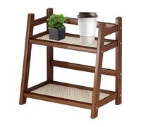 Porta tazze da caffè: griglia per tazza a 2 livelli con design in rattan imitazione, scaffale multifunzione, organizer per bar da caffè, supporto per scrivania per uso do