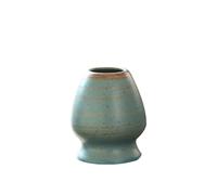 Porta tè verde Matcha in ceramica, set da con accessori, supporto, ciotola, frusta, macina, spazzole, porta utensili per preparare il tè matcha(Blue)