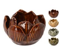 Porta Tea Light Fiore di Loto 8x5 Cm. Pezzo Singolo
