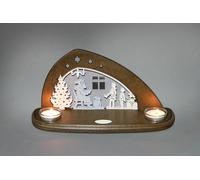 Porta Tealight Bescherung Lunghezza Circa 29 CM Nuovo Babbo Natale Lichtbogen