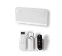 Porta Telecomando da Muro, Supporto Magnetico da Parete per Telecomando Organizer Autoadesivo Senza Forature, Mensola Galleggiante da Parete per Telecomandi TV e Aria Condizionata con Retro Piatto