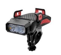 Porta Telefono Bici 360 Gradi Impermeabile con Faro LED per Guida Sicura