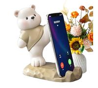 Porta Telefono,Statue Di Orso In Resina Con Giunti Mobili - Supporto Per Cellulare Da Scrivania,Per Tavolo Palestra Riprese Uffici Casa Esterno Videochiamate Registrazione Streaming Live