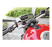PORTA TELEPASS PORTATELEPASS 18> TELEPASS EUROPEO PORTAOGGETTI IMPERMEABILE CUSTODIA RIGIDA COMPATIBILE CON BMW R 1200 GS ADVENTURE MOTO SCOOTER LAMPA MANUBRIO APPARATO AUTOSTRADALE
