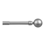 Porta tenda estensibile set in ferro argento 120/210 cm Argento