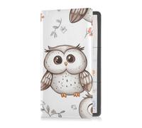 Porta tessera di assicurazione e registrazione auto in pelle per uomo donna camion accessori per qualsiasi auto, camion, moto, rimorchio o barca cartone animato gufo dolce