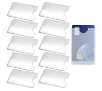 Porta tessere plastica trasparente, 10 x custodia protettiva da portarecarta d'identità e auto, carta di assicurazione