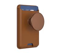 PopSockets: PopWallet per MagSafe - Con presa - Include anello adattatore per MagSafe - Sottile portacarte riposizionabile per smartphone e custodie - SoftGoods - Cognac