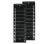 Porta tessere/supporto da parete nero per 10 carte dei dipendenti, misurazione del tempo | Set da 2 pezzi, compatibile con Chipdrive Timerecording / SCT puro / vari sistemi di rilevamento del tempo / palestra