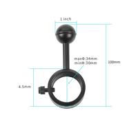 Porta torcia subacquea dal design efficiente con adattatore giunto sferico da 1