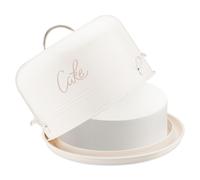 Navaris Porta Torta con Coperchio Ø 25cm - Contenitore Trasporto Torte - Tortiera Campana Dolci - Vassoio Torta Rotondo - Portatorta con Manico Crema