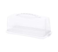 Porta Torte Fresh Bianco Rettangolare con Coperchio 36x16,5x16,5 cm EVA