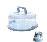 Porta Torte In Plastica Da 25 Cm Con Coperchio, Contenitore per Torta Fresche, Torta Contenitore per Rotondo, Con Coperchio e Manici, Design Trasparente, per Conservare Dolci, Pane(25*21*13cm)