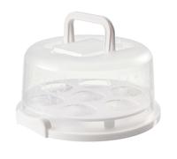 Porta Torte Rotondo con Doppio Manico Pieghevole e Coperchio per Torte e Antipas