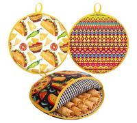Porta tortilla per farina, adatto al microonde, design che trattiene il calore, materiale isolato morbido, spazioso per pancake, quesadillas, catering, buffet, cucina, ristorante, cucina