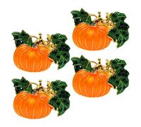 Porta tovaglioli autunnali da 4 pezzi: anelli per tovaglioli a forma di zucca