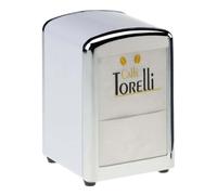 Porta Tovaglioli Bar 17x17 Bianco a Molla Acciaio Leone | Dispenser Tovagliolini