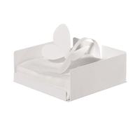 porta tovaglioli butterfly Bianco in Ferro 17x17x12cmh
