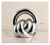 Porta Tovaglioli Color Crema, Scatole For Tavolini Da Salotto Con Nodo Di Corda, Decorazioni For La Scrivania Della Camera Da Letto, Luce, Lusso E Alta Qualità(Silver)