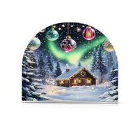 Porta tovaglioli con scena natalizia innevata Aurora per tavolo cucina decorazione tovaglioli di carta acrilica per sala da pranzo interna esterna accessori per feste