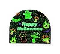 Porta tovaglioli di carta acrilica con stampa leopardata verde Halloween zucca fantasma per bagno, ristorante autoportante portatovaglioli di carta decorazione per la casa per picnic bar rustico