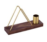 Porta tovaglioli di carta in legno di faggio e noce, porta tovaglioli verticale for bar e ristoranti, semplice dispenser da tavolo in metallo e legno Portatovaglioli(Walnut,20 * 5.5 * 13cm)