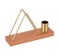 Porta tovaglioli di carta in legno di faggio e noce, porta tovaglioli verticale for bar e ristoranti, semplice dispenser da tavolo in metallo e legno Portatovaglioli(Wood,20 * 5.5 * 13cm)