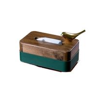 Porta tovaglioli di carta rimovibili da tavolo, decorazione for la casa, porta fazzoletti a forma uccello dorato, decorativo in noce nero a cervo(A4-M)