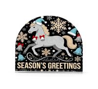 Porta tovaglioli in acrilico nero con unicorni di buon Natale per esterni sala da pranzo portatovaglioli autoportanti per stoffa decorazione della casa all'aperto sala da pranzo 1 confezione