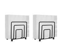 Porta tovaglioli in metallo con base in legno for ristorante, hotel, porta di carta, distributore fazzoletti decorativo da tavolo per Sala da Pranzo, Ufficio, Auto, Bagno(Style B 2pcs)