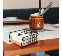 Porta tovaglioli moderno con braccio appesantito e base in legno per tavolo,