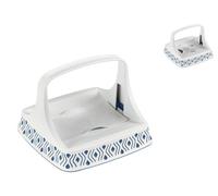 Porta Tovaglioli Orrizzontale Tosca Blu Bianco 22x16x22 Cm Stefanplast