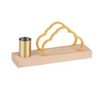 Porta tovaglioli quadrato, porta asciugamani di carta verticale di alta qualità con dispenser da tavolo in legno massello di faggio e acciaio inossidabile Portatovaglioli(Wood,20 * 5.6 * 9.3cm)