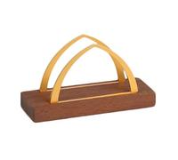 Porta tovaglioli quadrato, porta asciugamani di carta verticale di alta qualità con dispenser da tavolo in legno massello di faggio e acciaio inossidabile Portatovaglioli(Walnut,16 * 5.6 * 9cm)